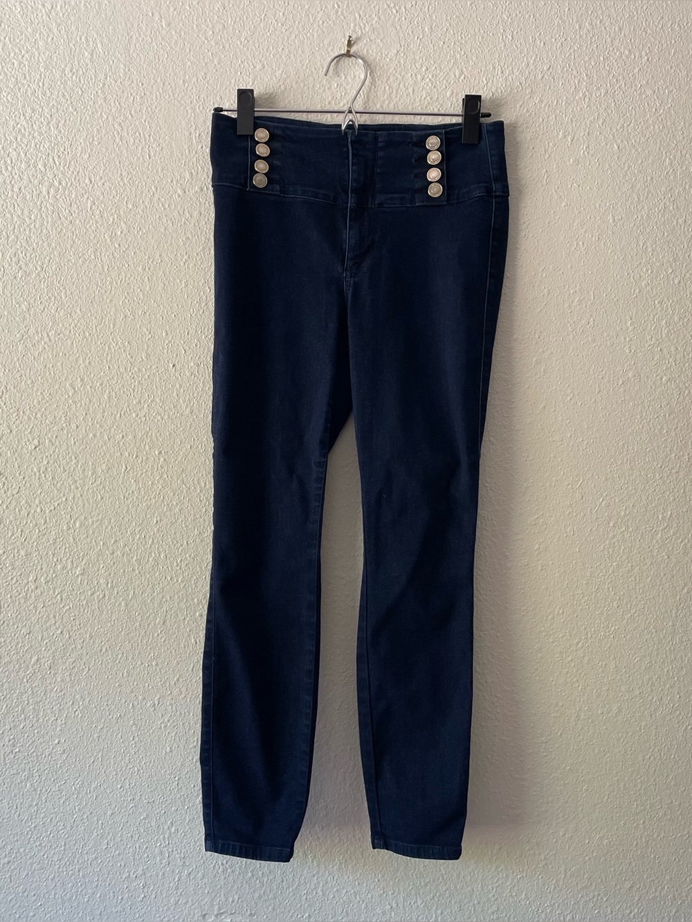 GUESS Los Angeles Womens Size 28 High Rise Button Waist Skinny Jeans
